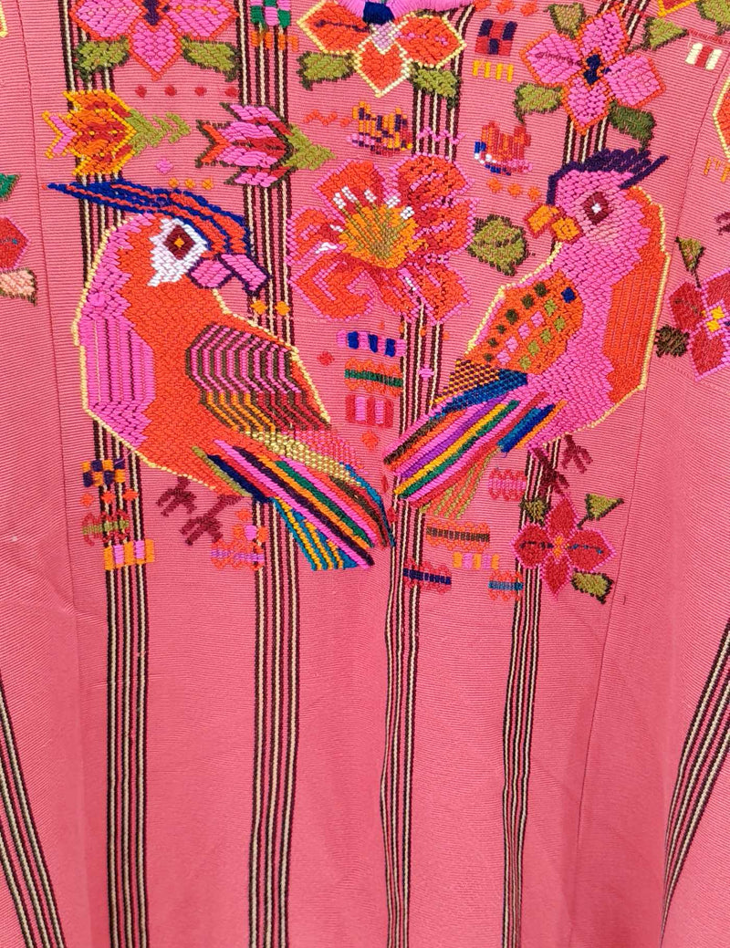 Pink Parrots Chichicastenango Huipil #7-509