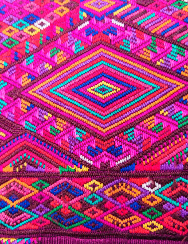 Geometric, purple, Chichicastenango Huipil #7-523