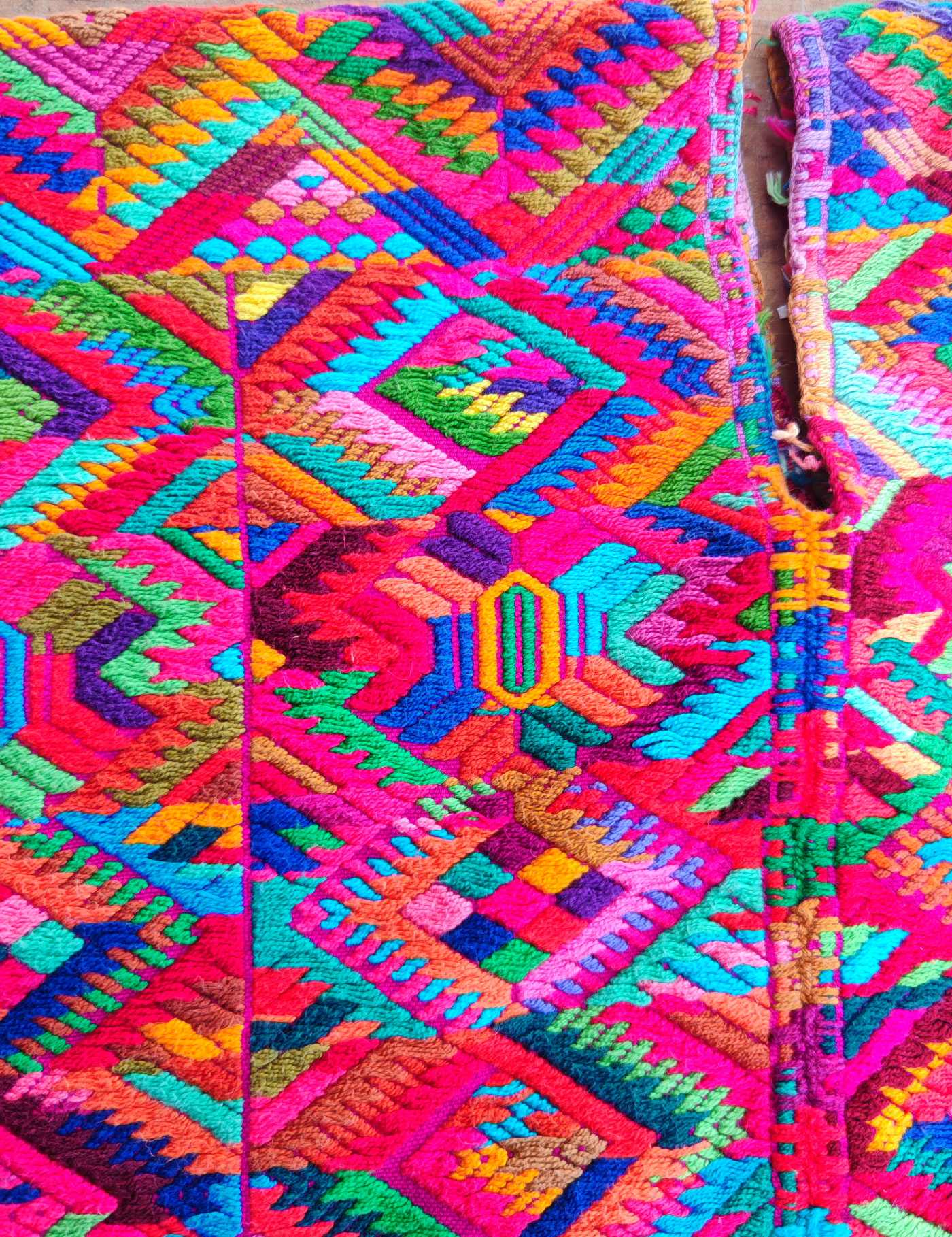 Pink geometric Nahualá Huipil #7-547