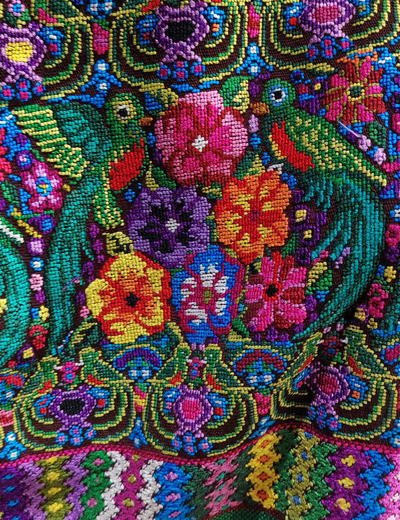 Quetzal and Flowers Comalapa Huipil #7-555