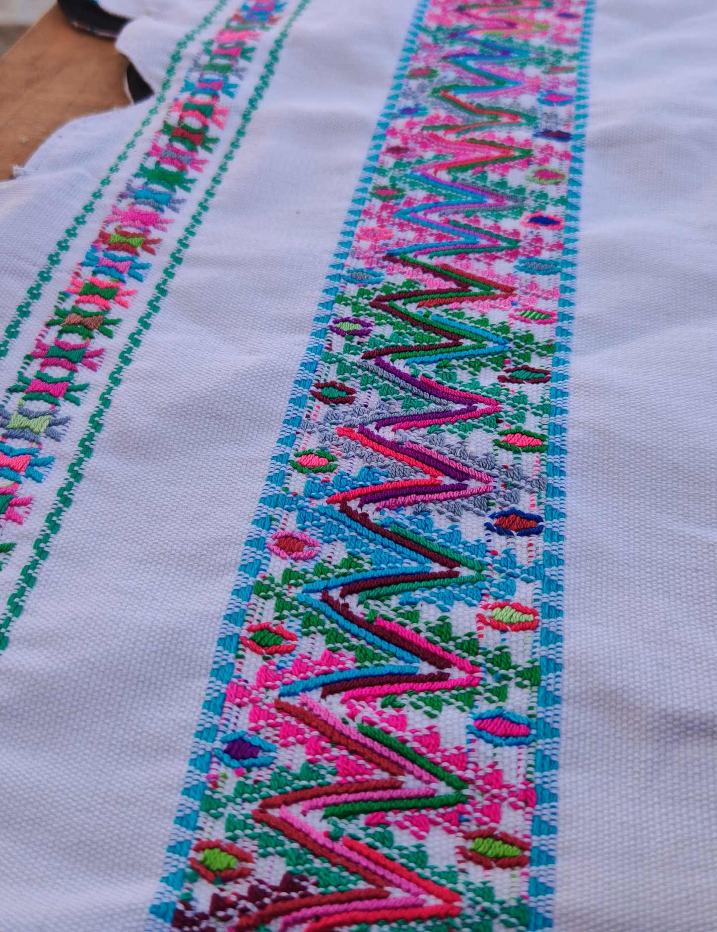 White Traditional Rabinal Huipil #8-1