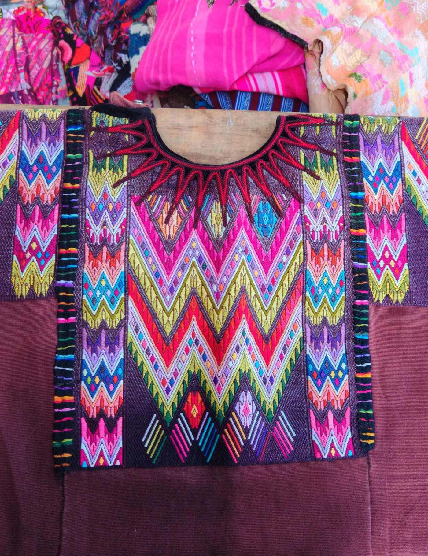 Brown Geometric Chichicastenango Huipil #8-10