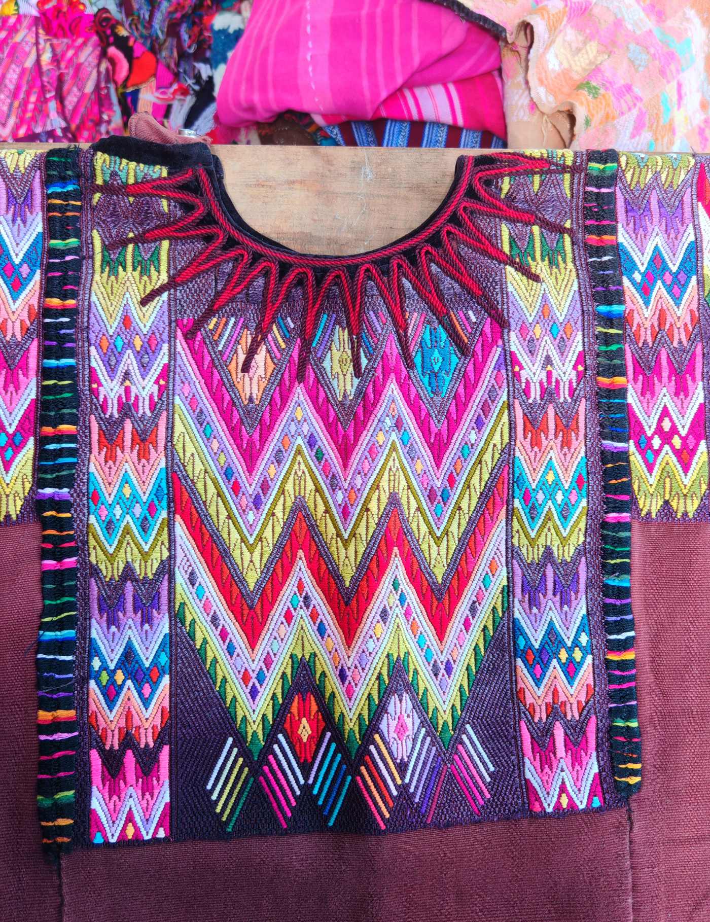 Brown Geometric Chichicastenango Huipil #8-10