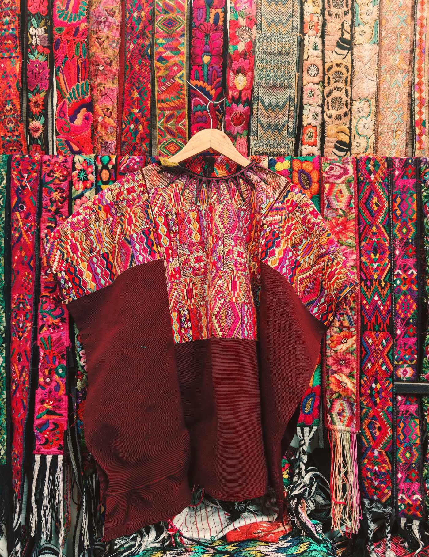Brown Geometric, Chichicastenango Huipil #8-17