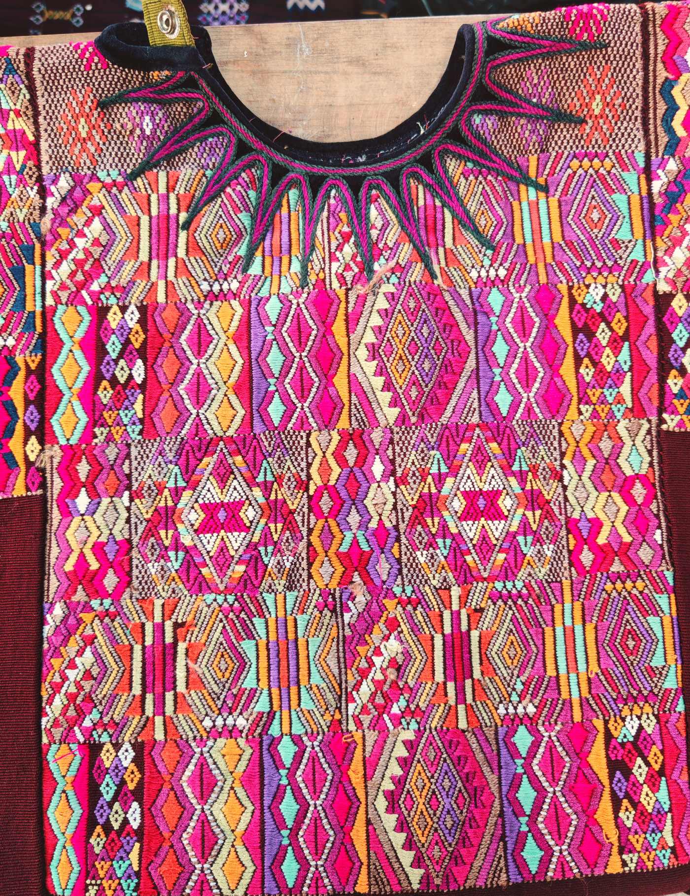 Brown Geometric, Chichicastenango Huipil #8-17
