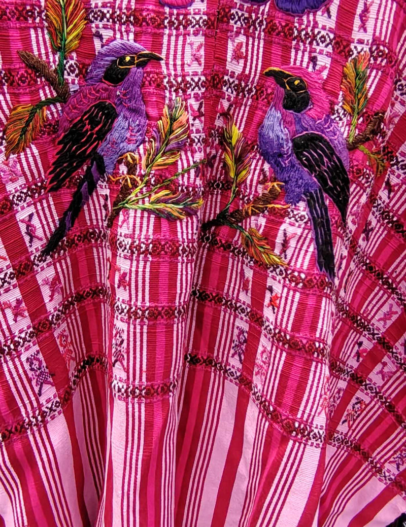 Red and Pink Gingham Santiago Huipil #8-21