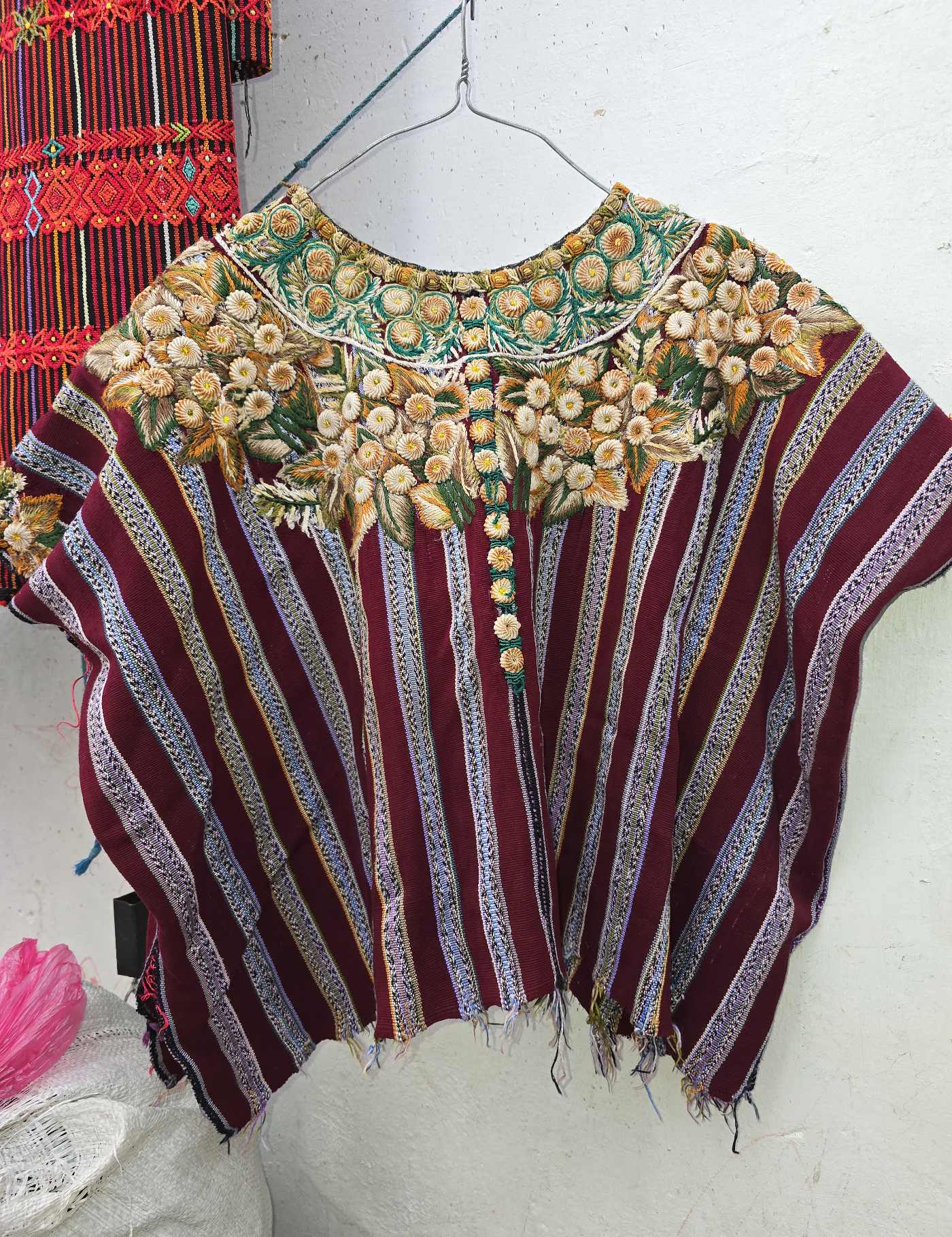 Gold Rococo Embroidery Patzún Huipil #8-45