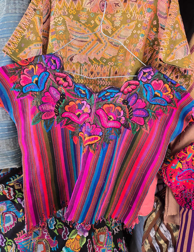 Flowers and butterflies Santiago Huipil #8-60