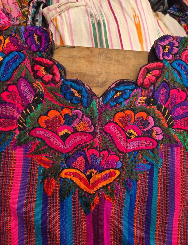 Flowers and butterflies Santiago Huipil #8-60