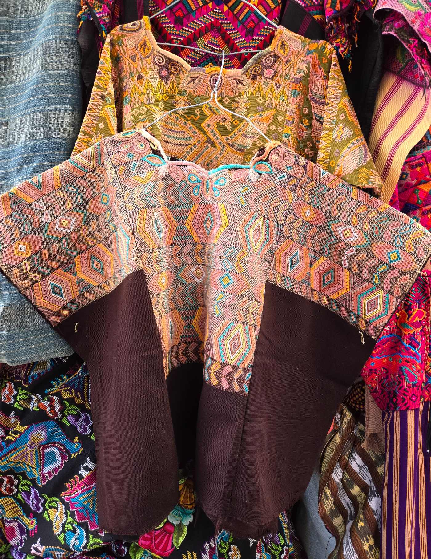 Brown Geometric Chichicastenango Huipil #8-73