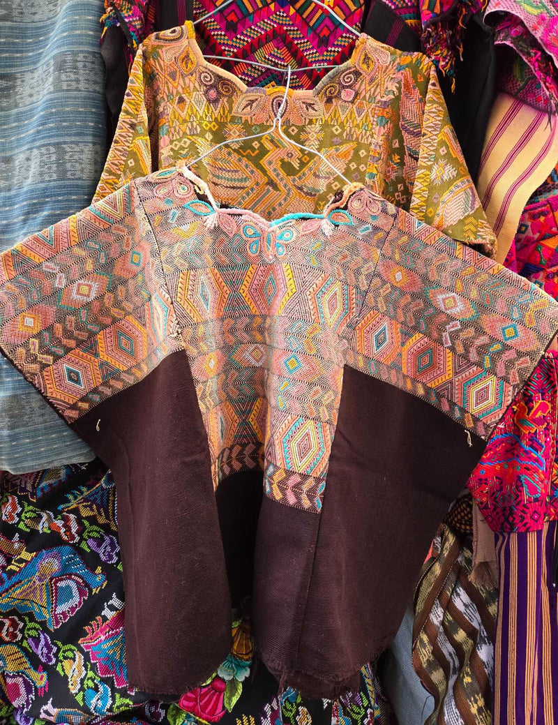 Brown Geometric Chichicastenango Huipil #8-73