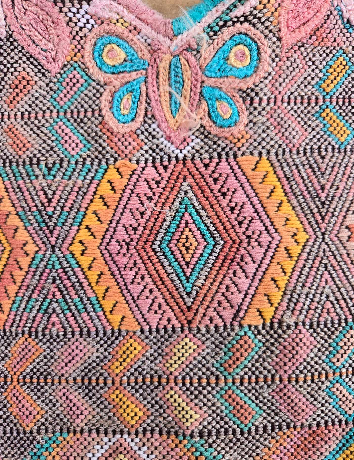 Brown Geometric Chichicastenango Huipil #8-73
