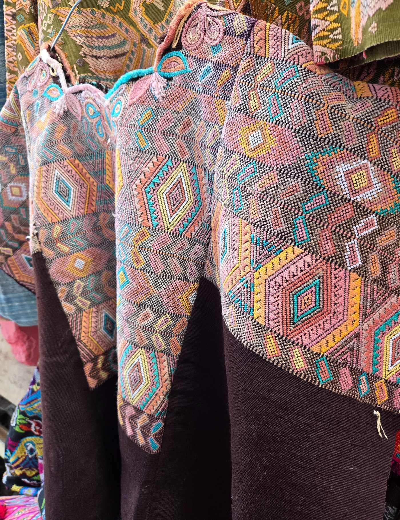 Brown Geometric Chichicastenango Huipil #8-73