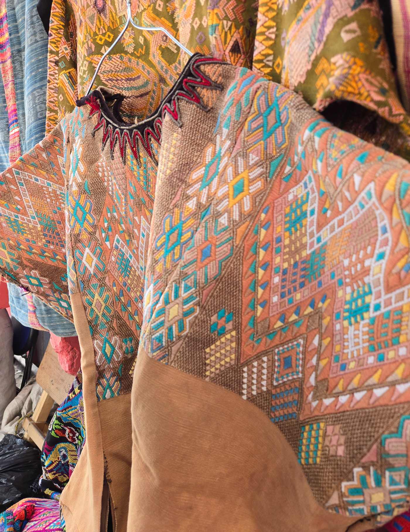 Caramel Geometric Chichicastenango Huipil #8-74