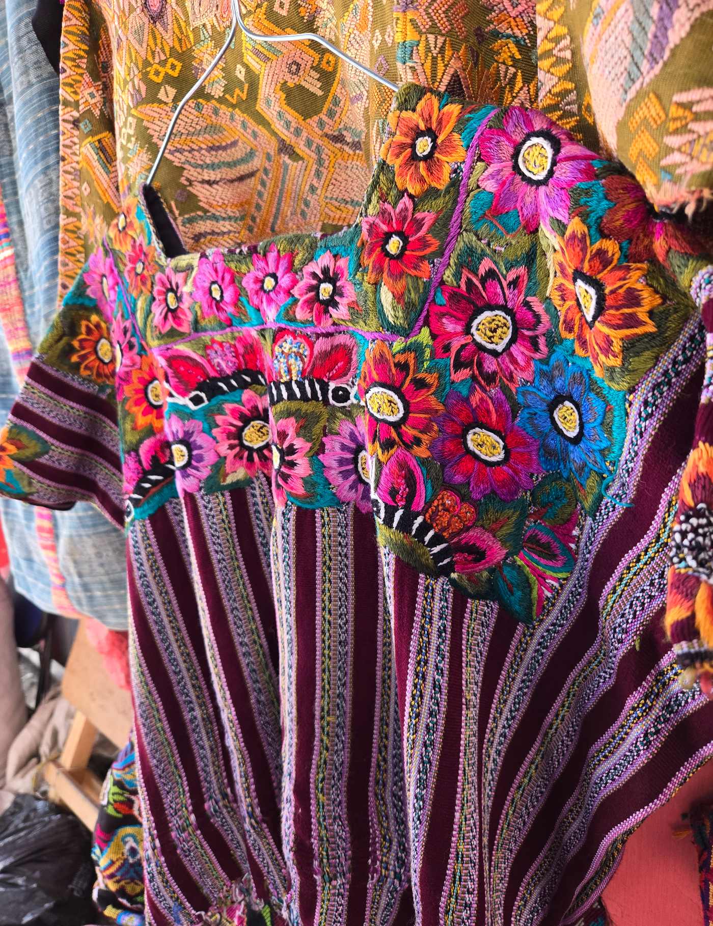 Flowers and butterflies Patzún Huipil #8-80