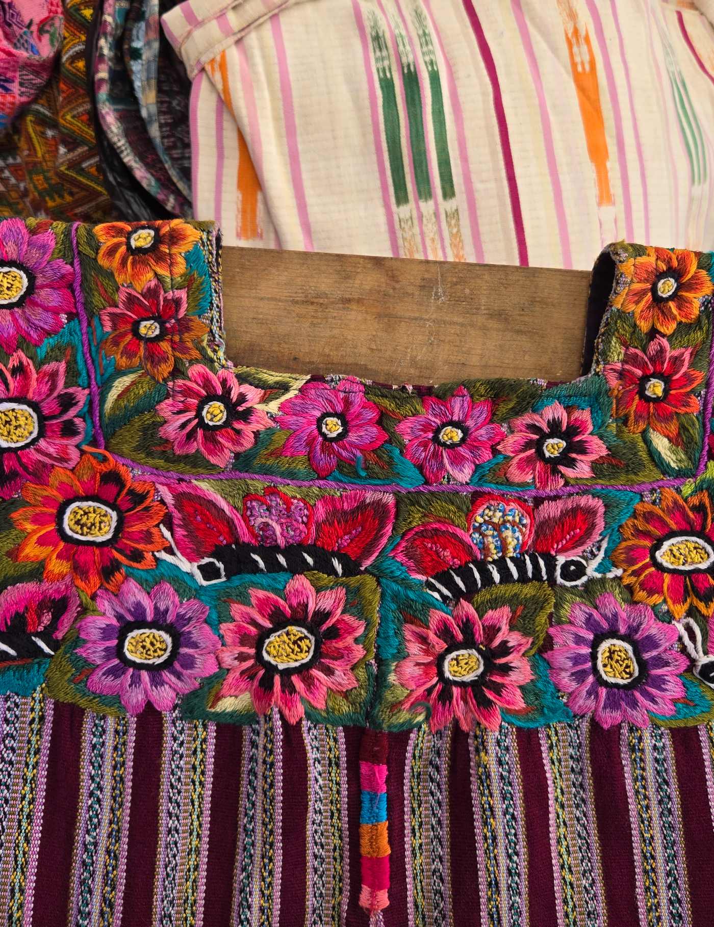 Flowers and butterflies Patzún Huipil #8-80