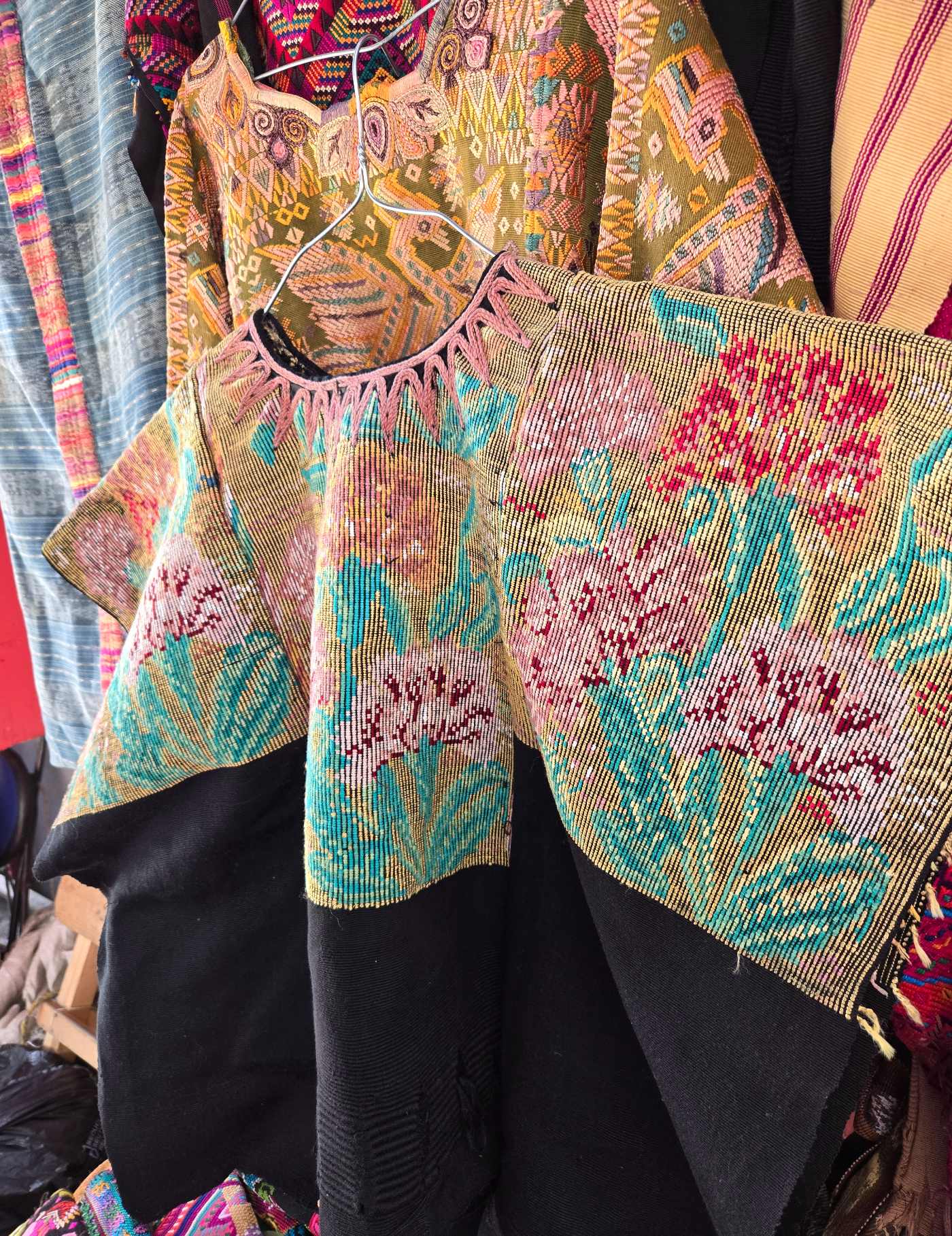 Pastel Floral Chichicastenango Huipil #8-85