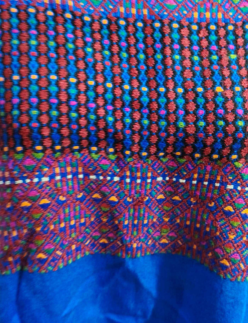 Electric Blue Nahualá Huipil #8-94