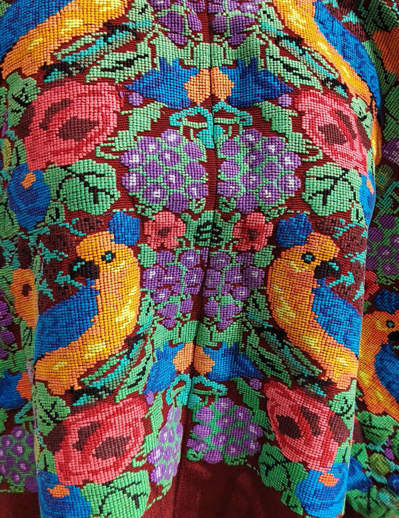 Parrots and Flowers Aguas Calientes Huipil #8-101