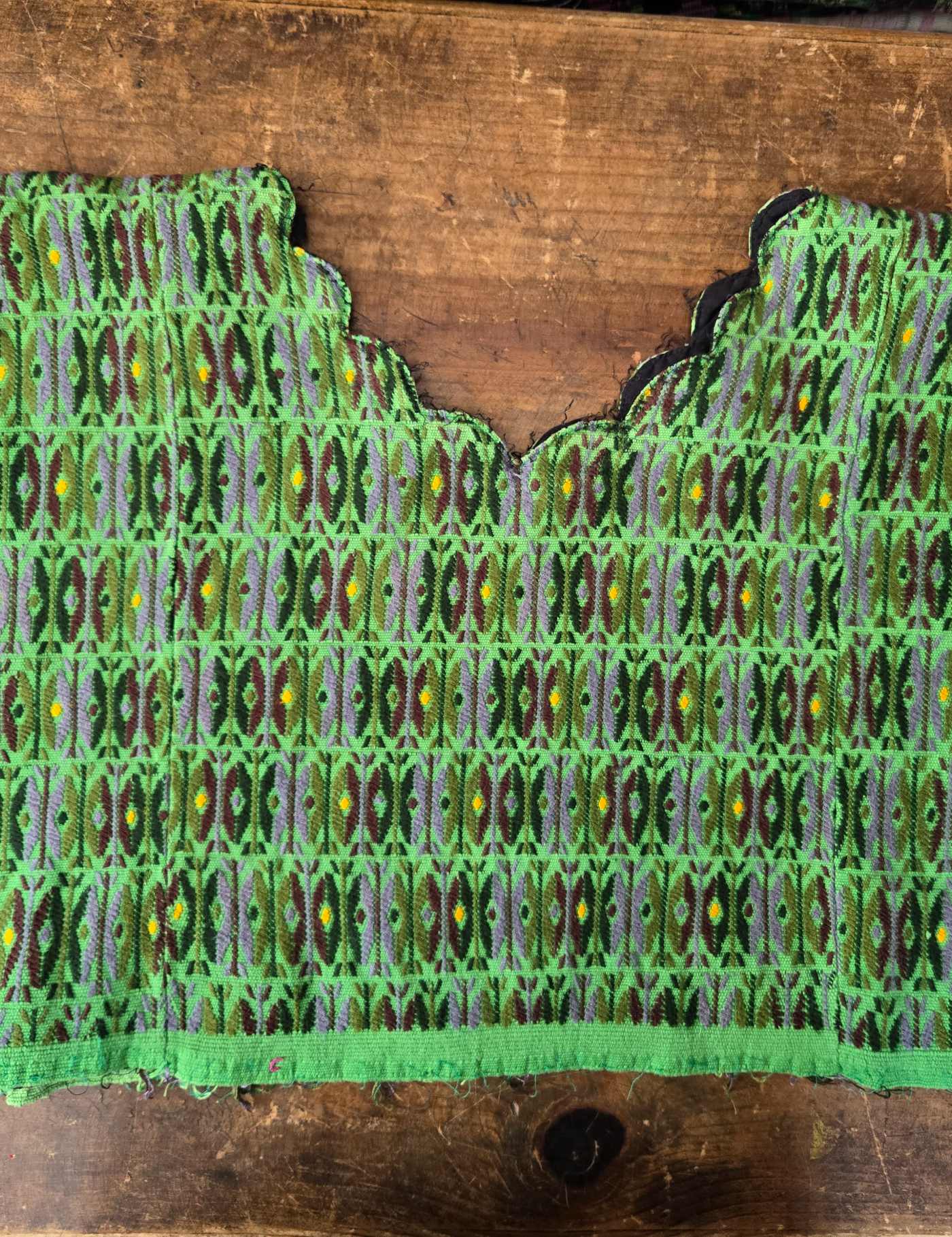 Lime Green Retro Cobán Huipil #8-127
