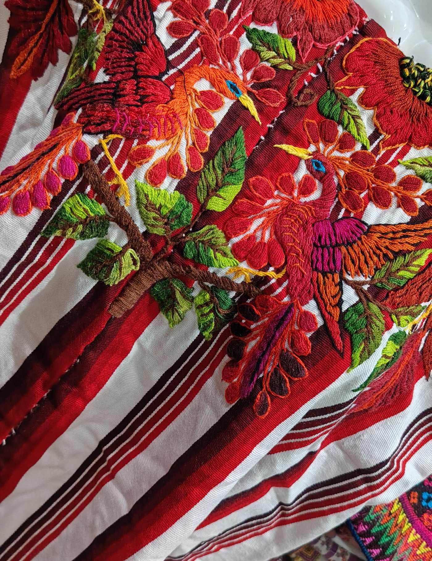 Red Quetzales Santiago Huipil #8-145