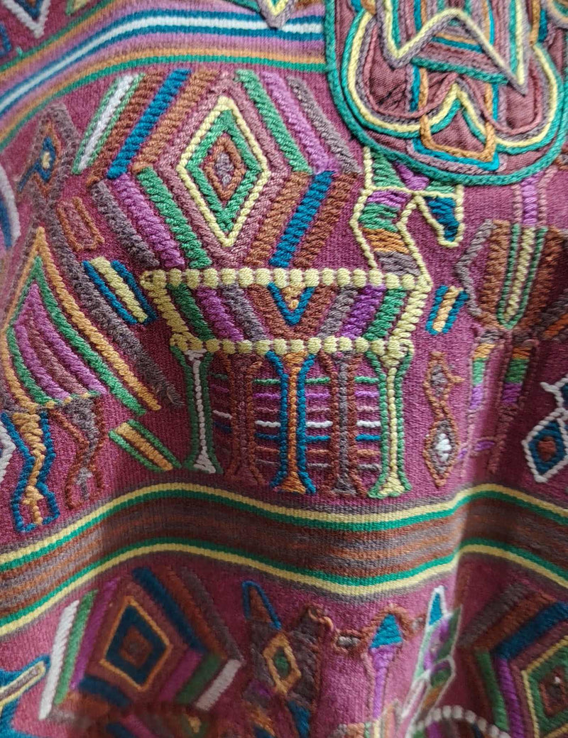 Wine Red Nebaj Huipil #8-155