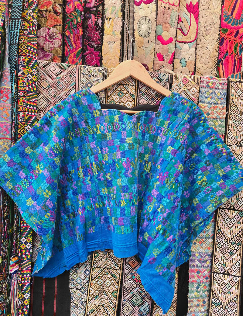 Bright Blue Cobán Huipil #8-170