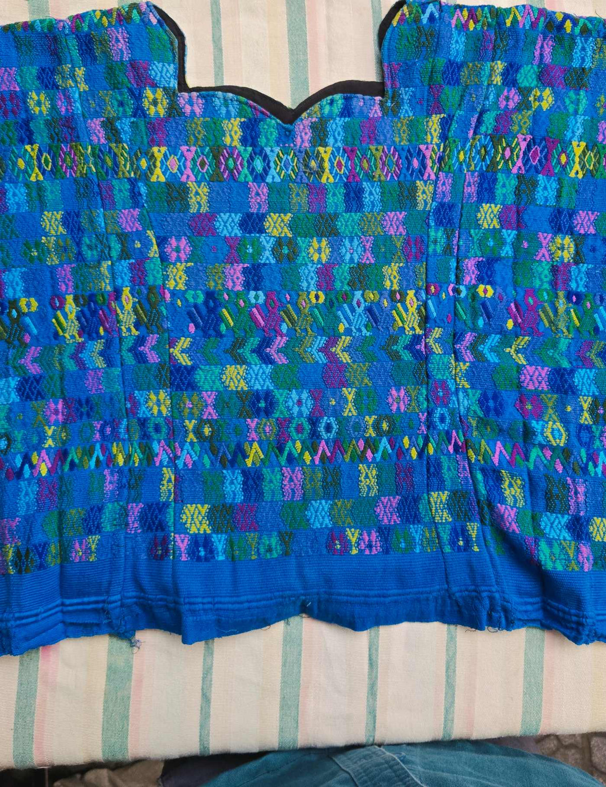 Bright Blue Cobán Huipil #8-170