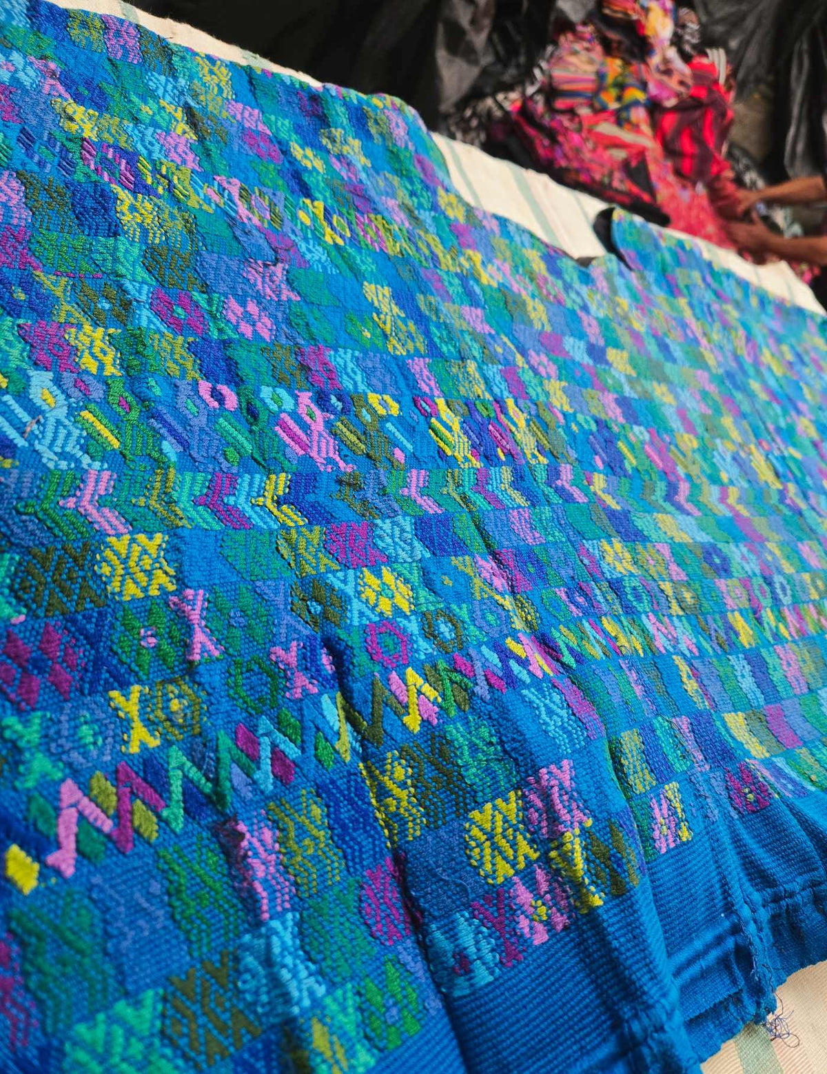Bright Blue Cobán Huipil #8-170