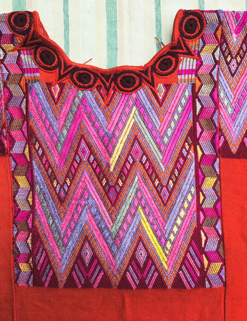 Silk Geometric Chichicastenango Huipil #8-172