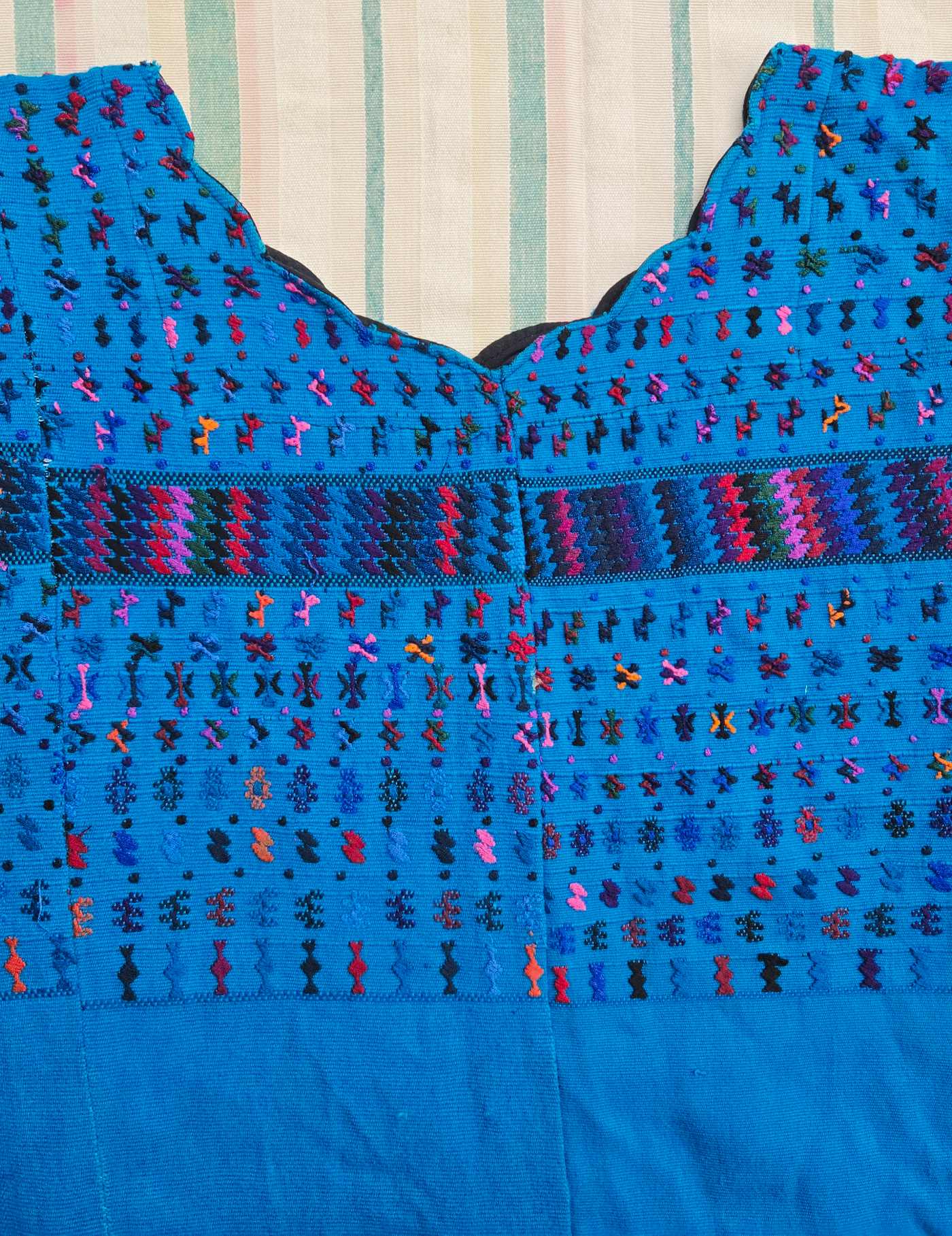 Bright Blue San Lucas Tolimán Huipil #8-187