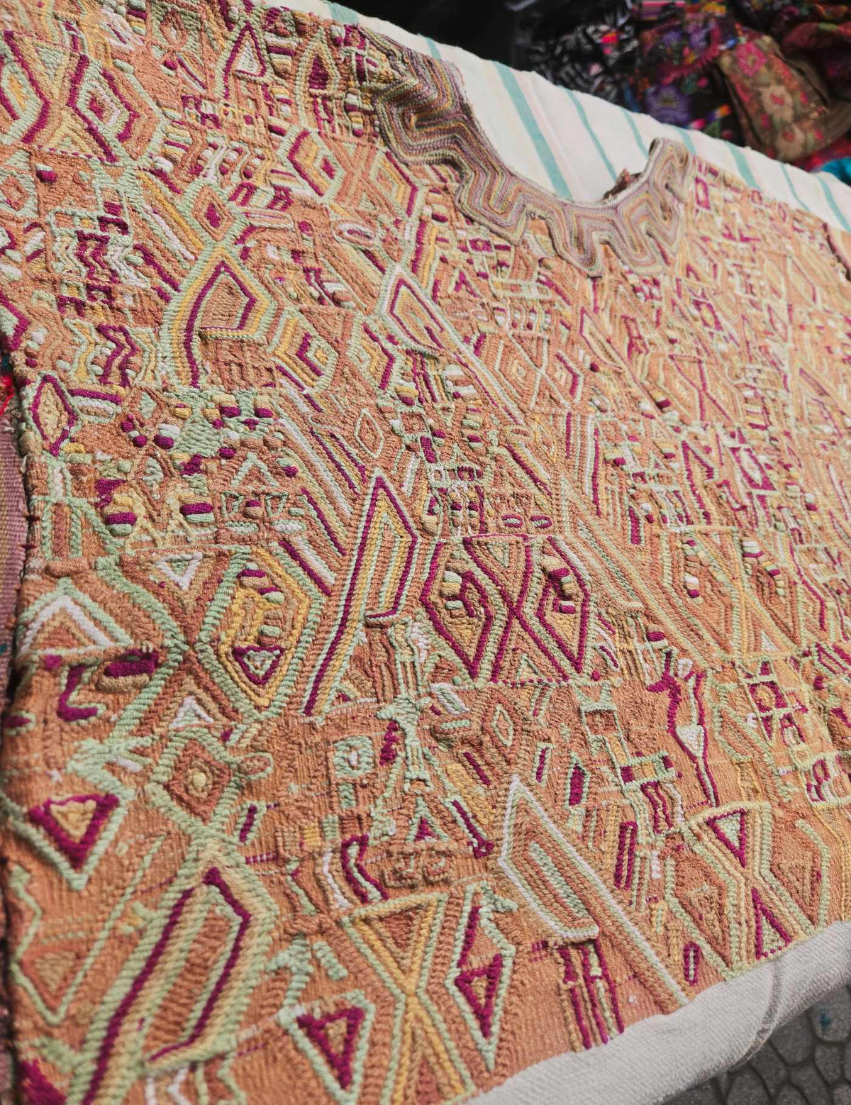 Red and Coral Nebaj Huipil #8-190