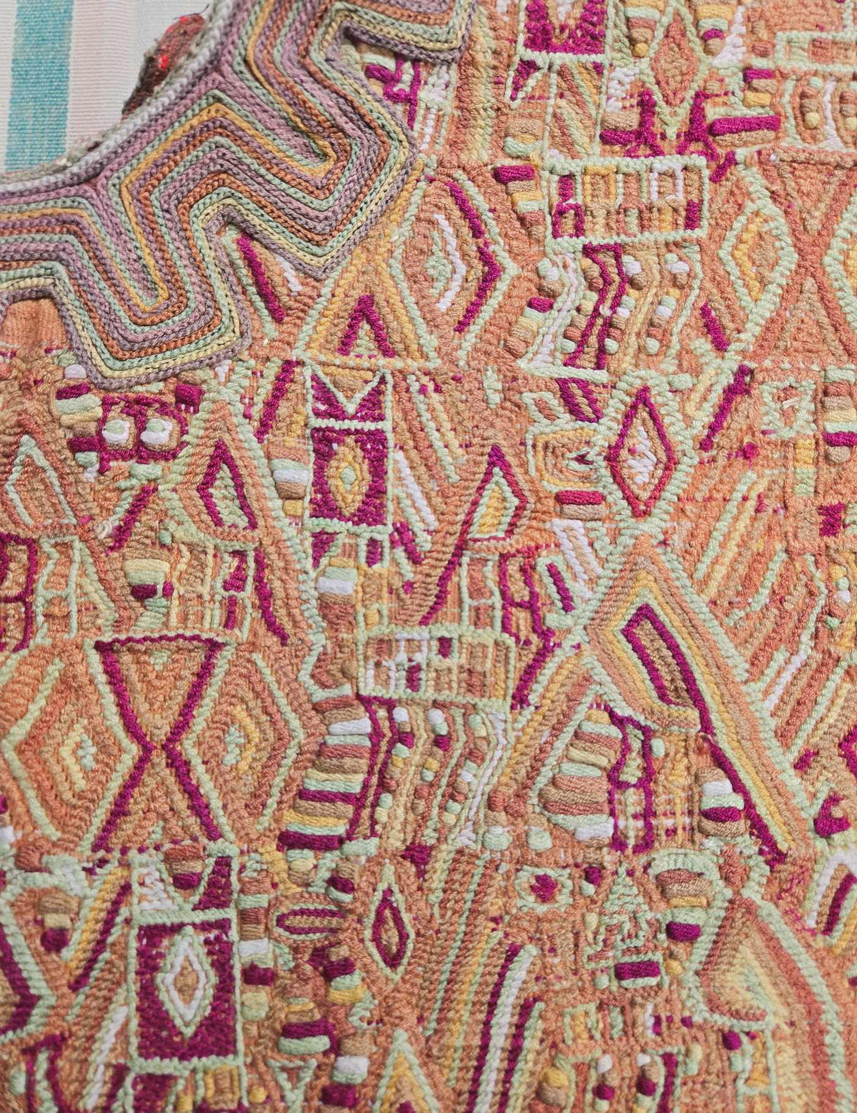 Red and Coral Nebaj Huipil #8-190