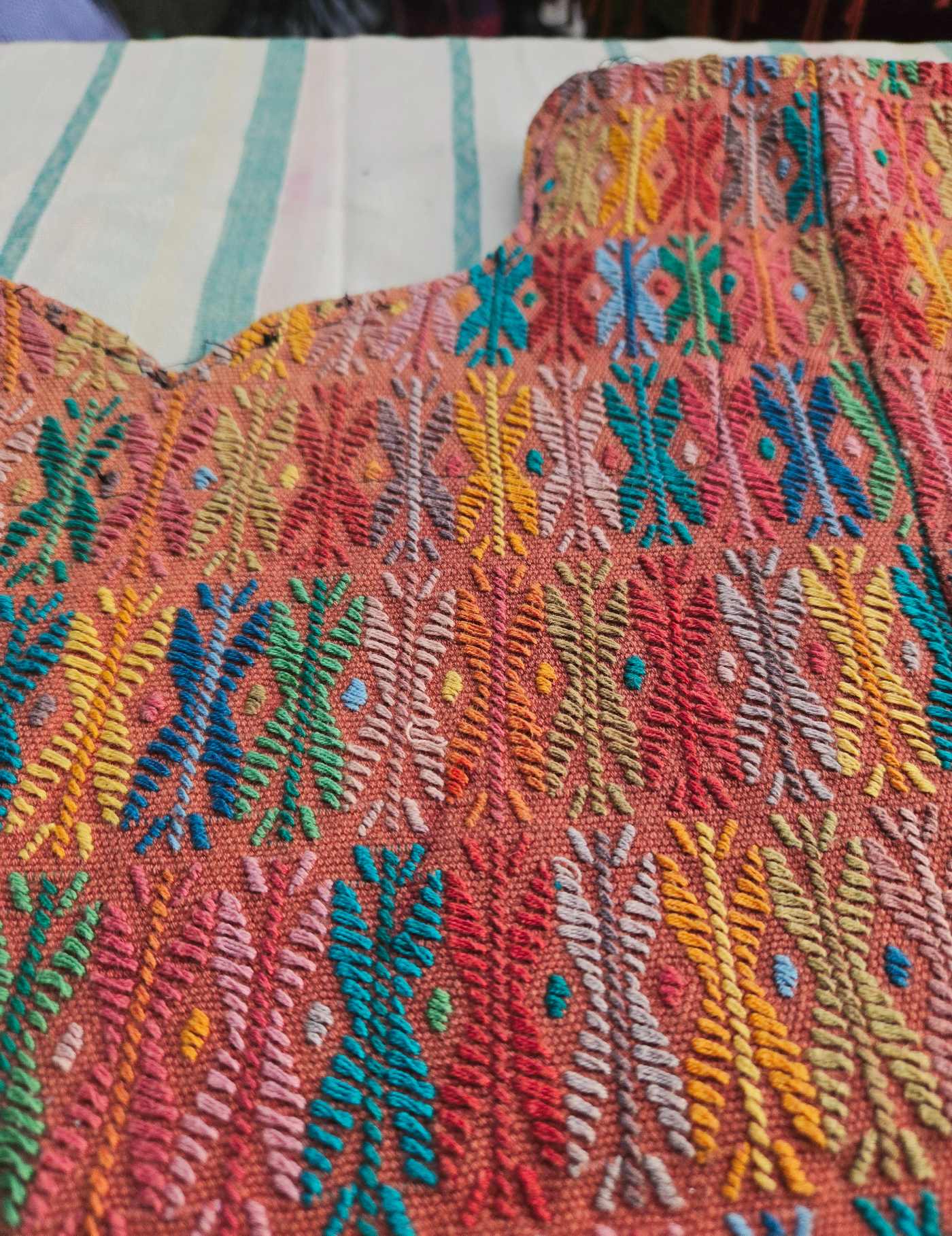 Faded Coral Cobán Huipil #8-191