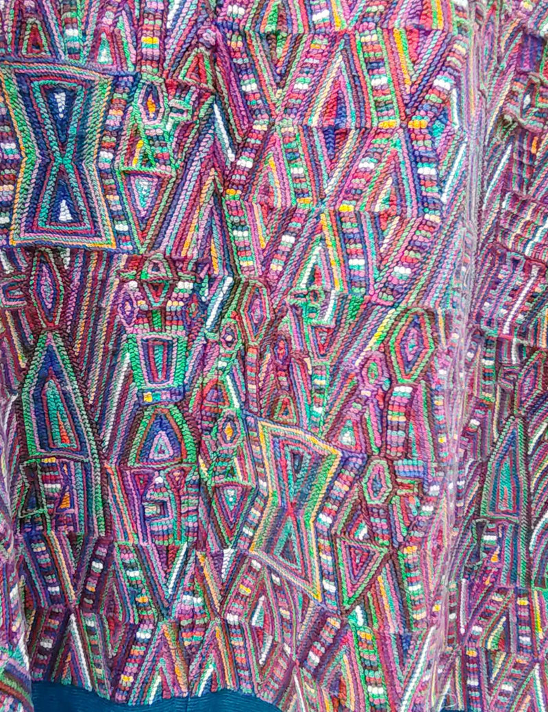 Pink and Blue Nebaj Huipil #8-224