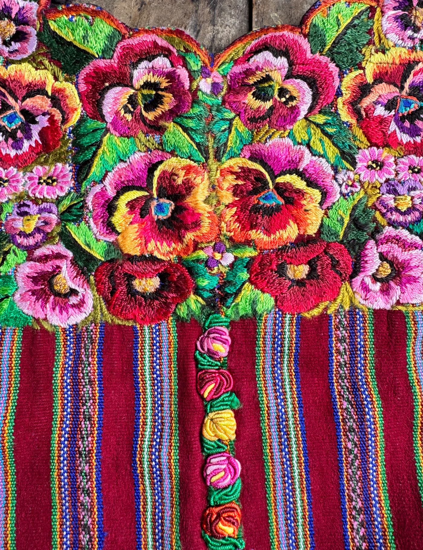 Flowers and Stripes Patzún Huipil #8-240