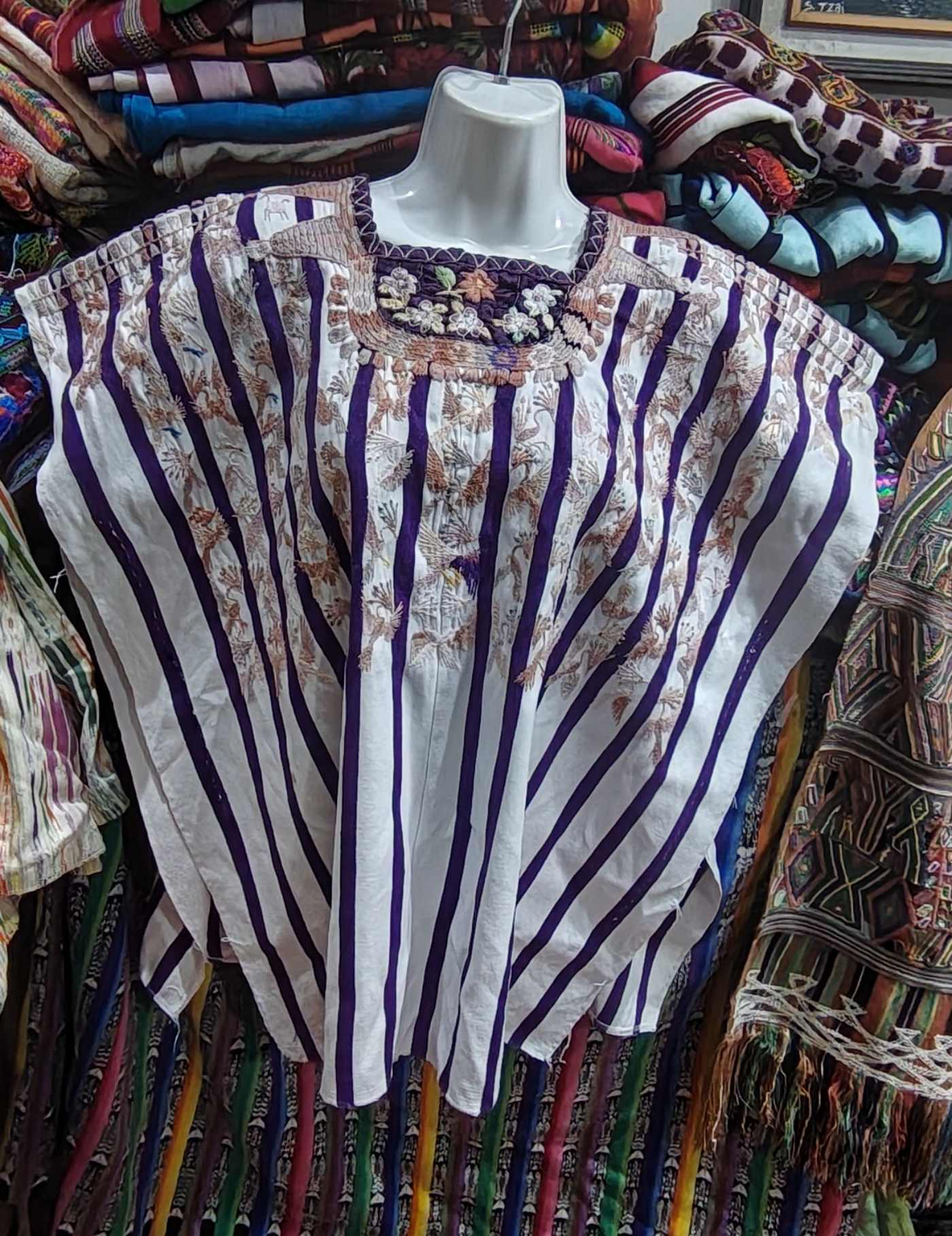 White with Stripes Santiago Huipil #8-252