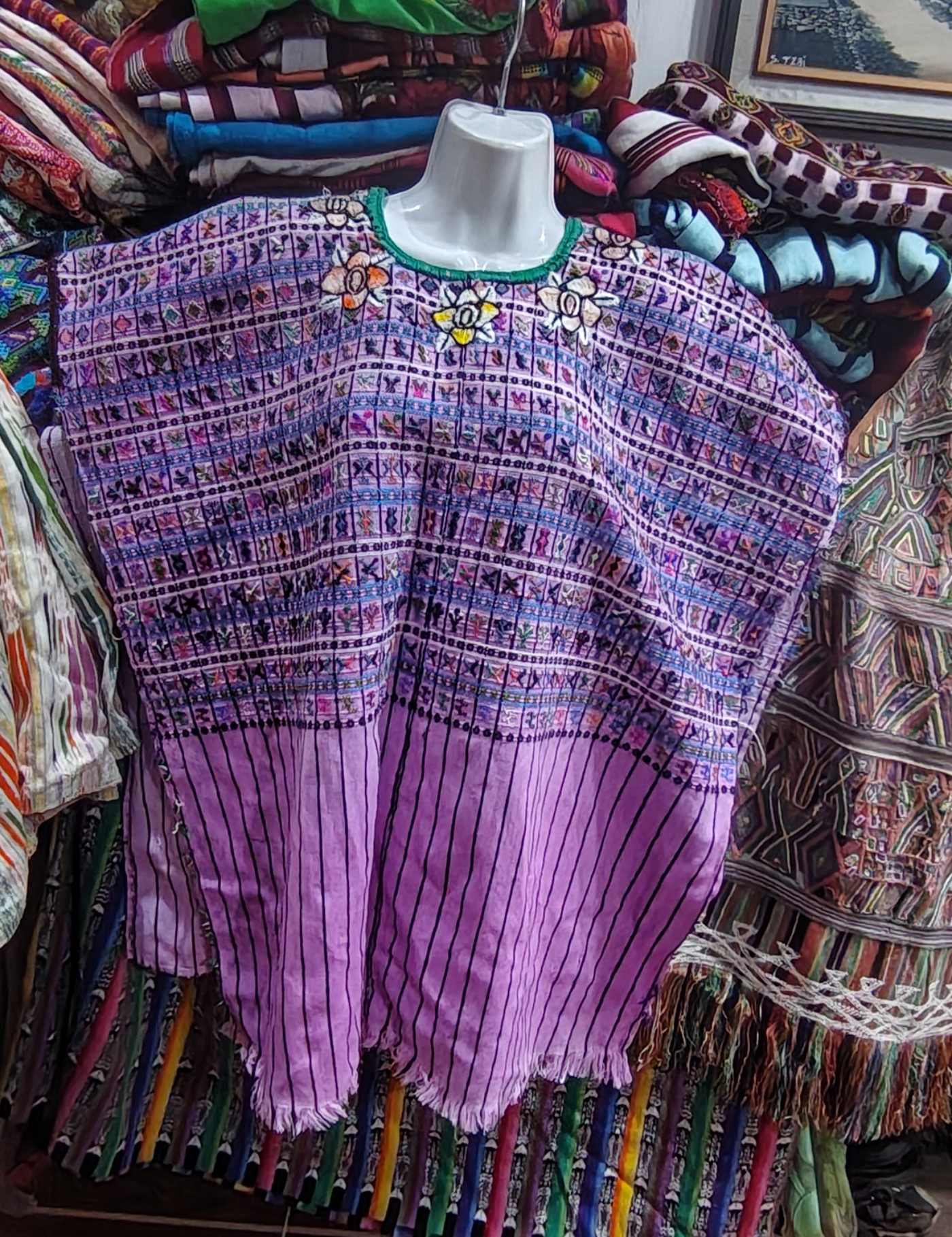 Purple and Lilac Santiago Huipil #8-256
