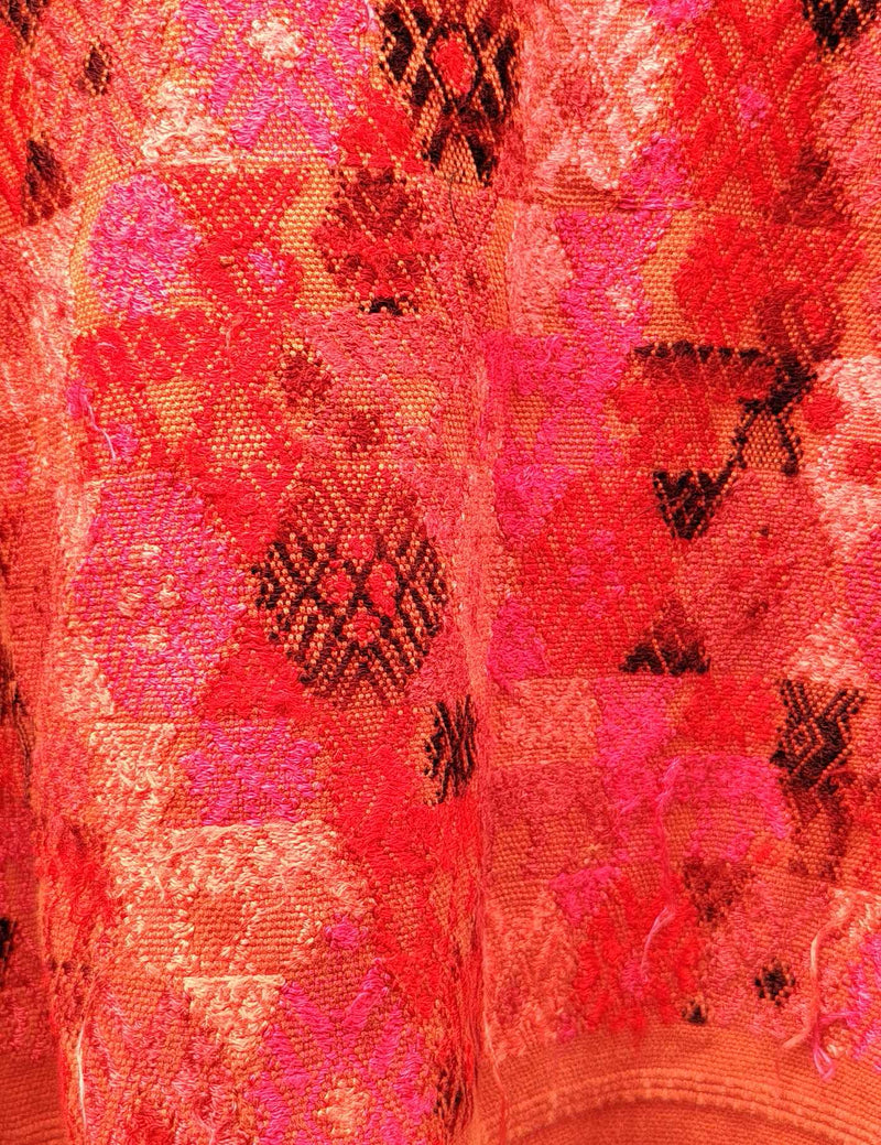 Red and Pink Cobán Huipil #8-283