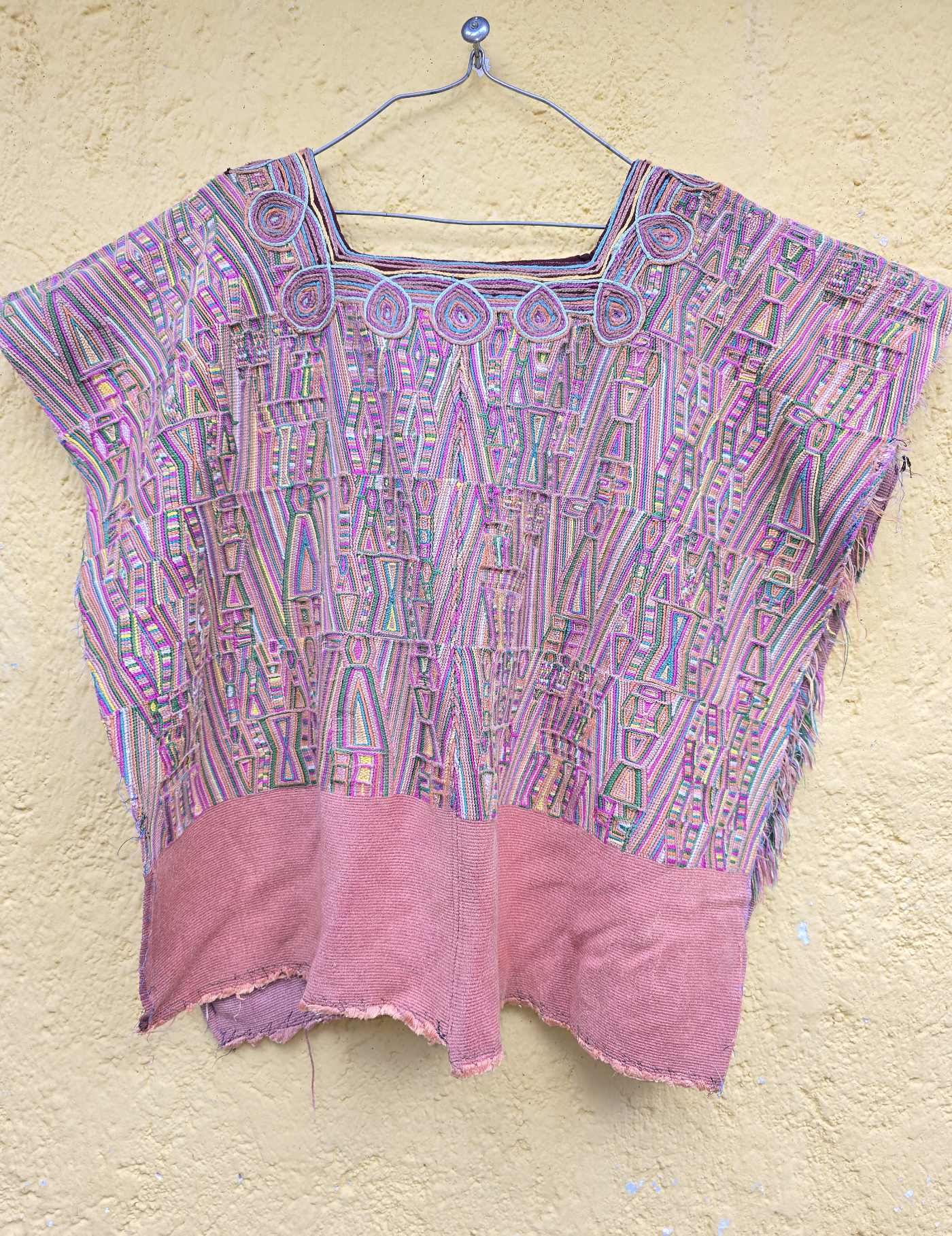 Coral and Purple Nebaj Huipil #8-303