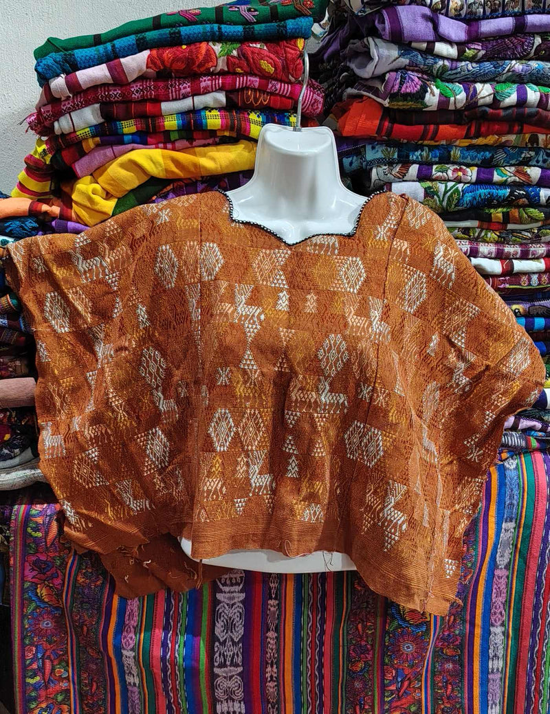 Brown with Deer Cobán Huipil #8-308