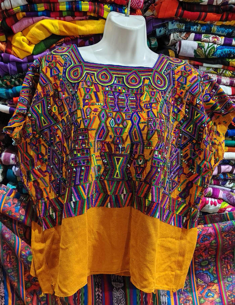 Orange and Purple Nebaj Huipil #8-328