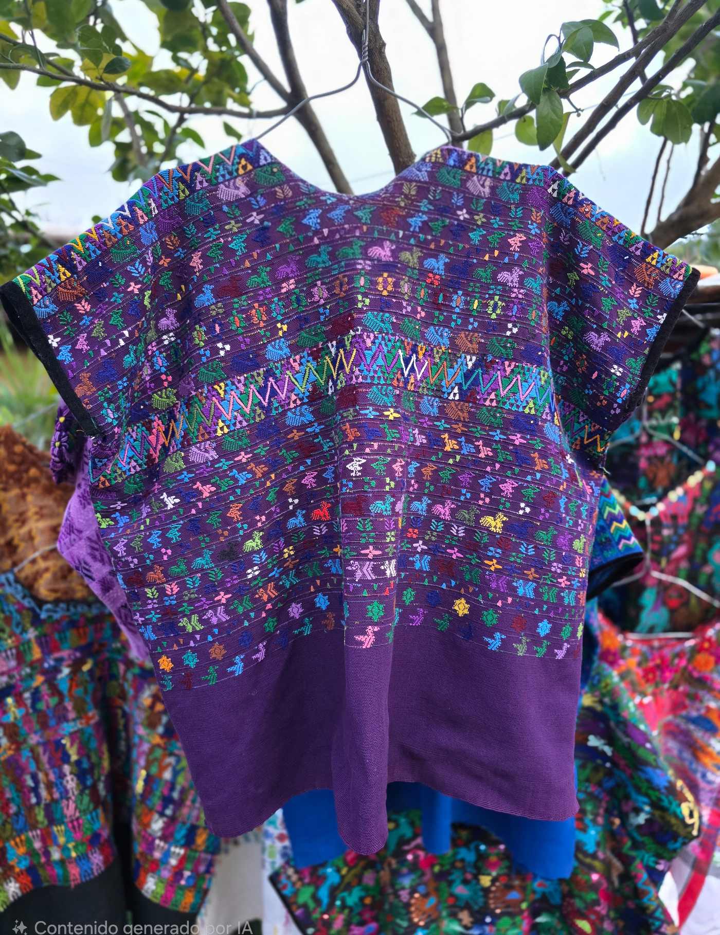 Purple Rabinal Huipil #8-382