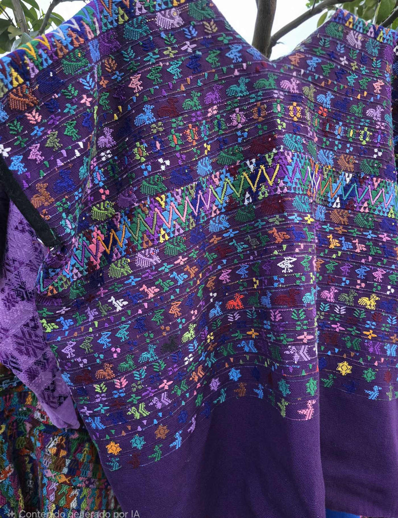 Purple Rabinal Huipil #8-382
