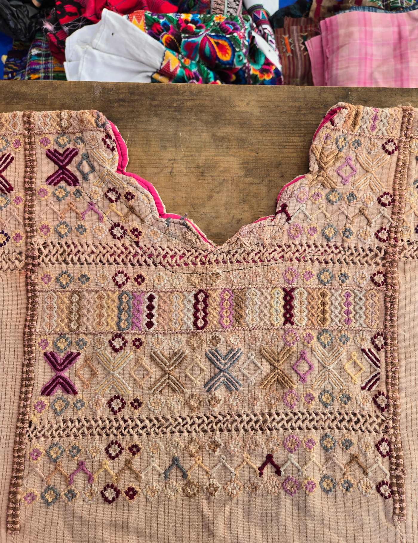 Pale Beige Colotenango Huipil #8-390