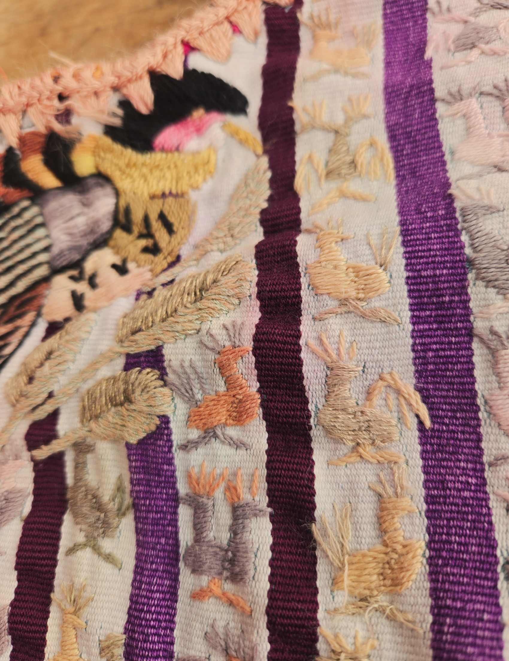 White and Purple Santiago Huipil #8-402