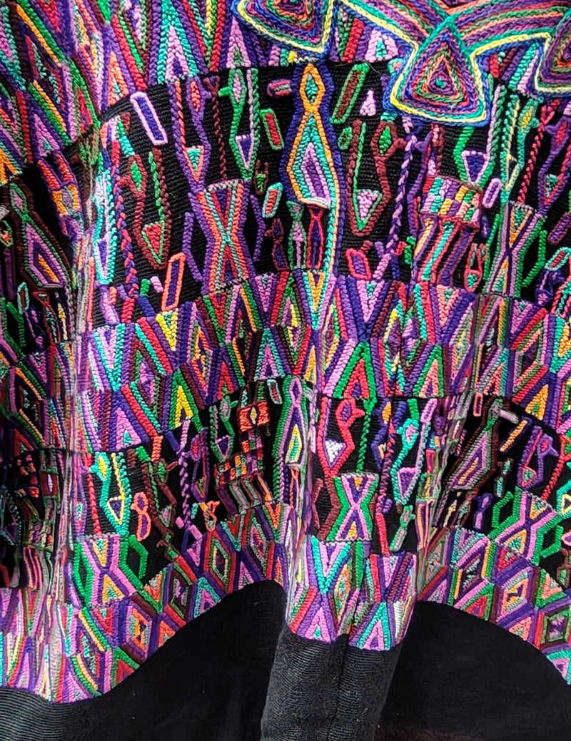 Berry and Black Nebaj Huipil #8-409