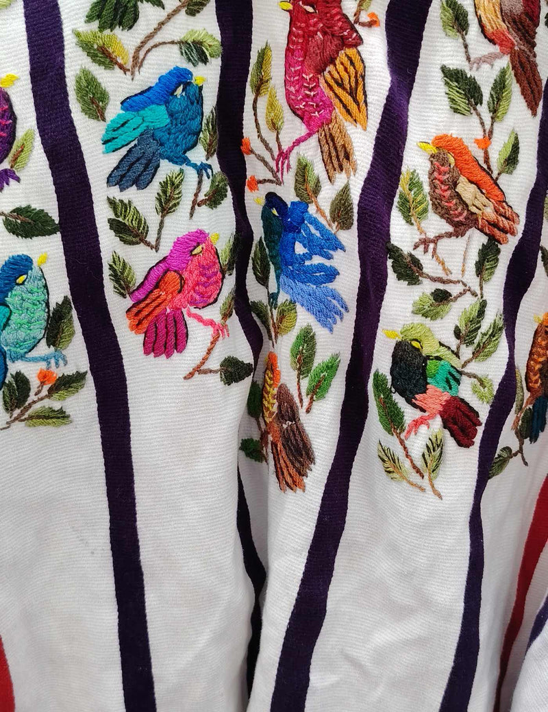 White with bird Santiago Huipil #8-425