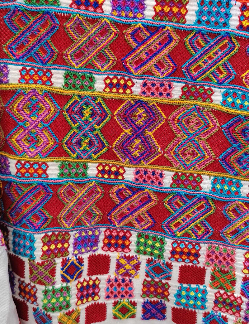 Colourful on White Colotenango Huipil #8-431
