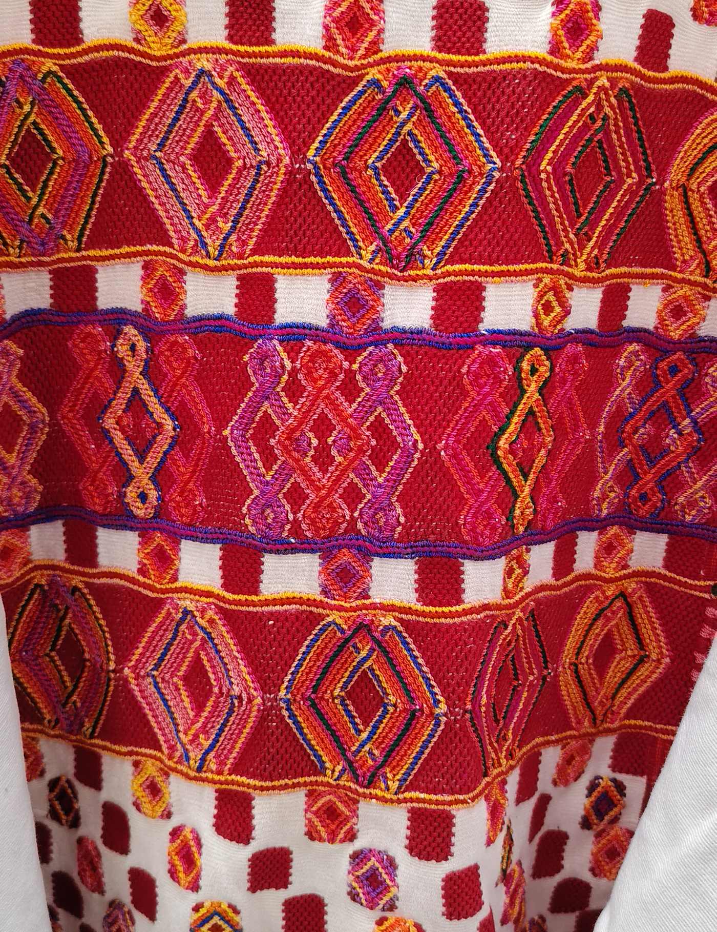 White and Red Colotenango Huipil #8-432